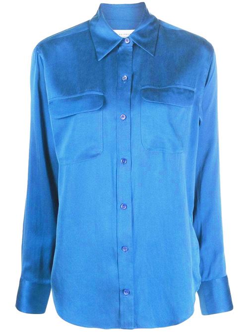 Camicia in seta blu royal Equipment | L21E035DIRECTOIRE BLUE